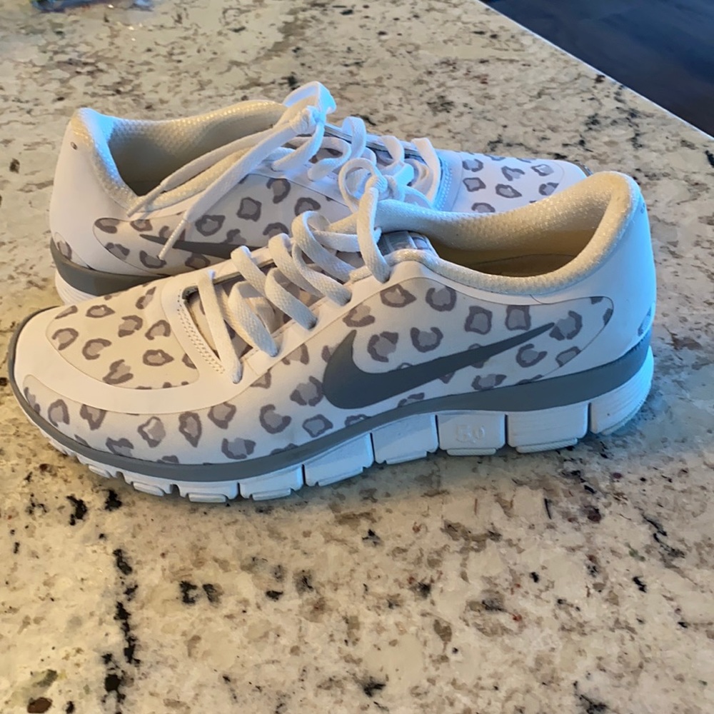 White Leopard Nike Shoe
